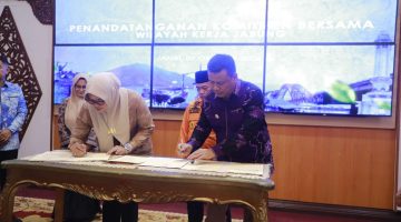 WABUP KATAMSO TANDATANGANI KOMITMEN PI 7%: HARAPKAN PENYELESAIAN BATAS WILAYAH SEGERA