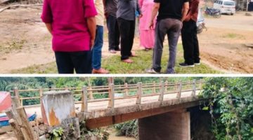 JEMBATAN BENANAK DIKEBUT, WABUP KATAMSO TARGETKAN SELESAI AKHIR TAHUN